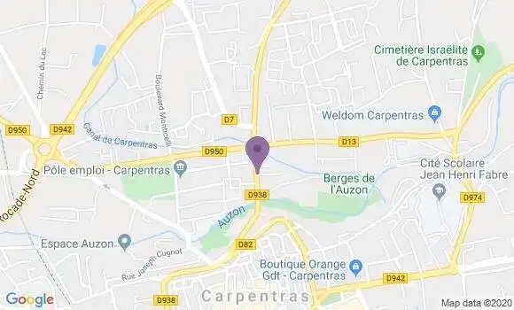 Localisation Crédit Agricole Agence de Carpentras Notre Dame Santé