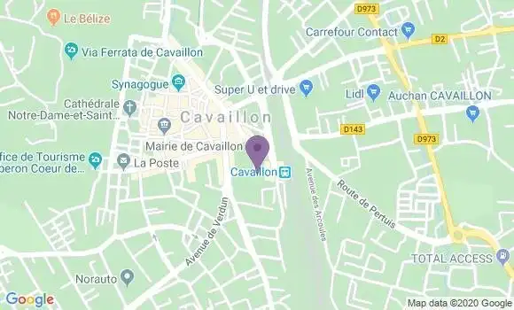 Localisation Crédit Agricole Agence de Cavaillon