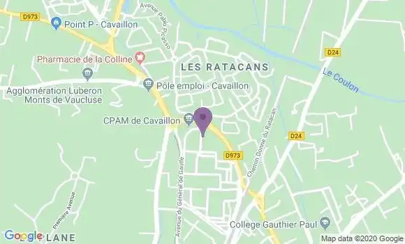 Localisation Crédit Agricole Agence de Cavaillon Condamines