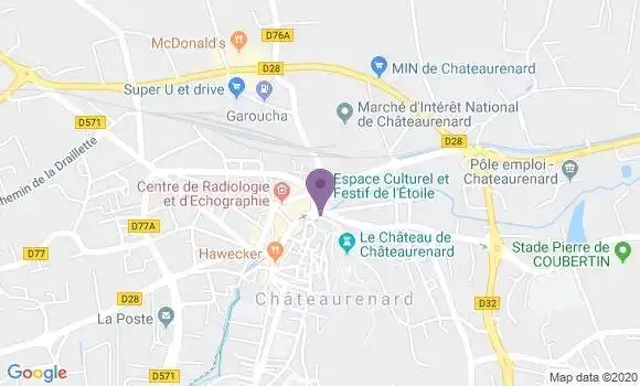 Localisation Crédit Agricole Agence de Châteaurenard