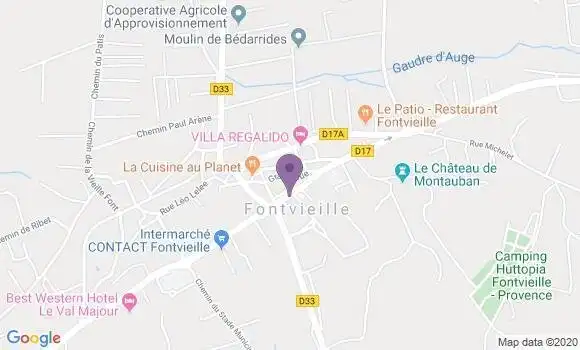Localisation Crédit Agricole Agence de Fontvieille