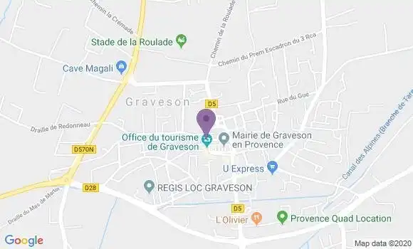 Localisation Crédit Agricole Agence de Graveson