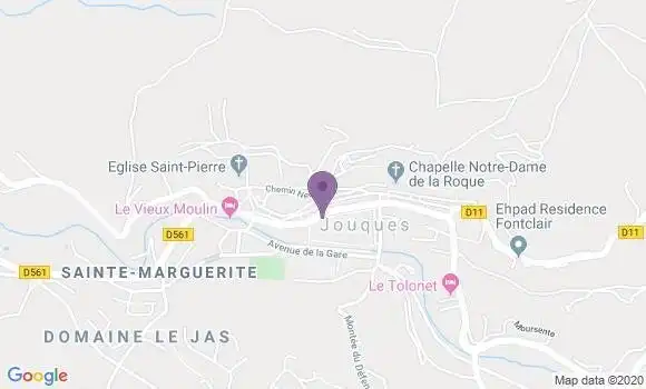 Localisation Crédit Agricole Agence de Jouques