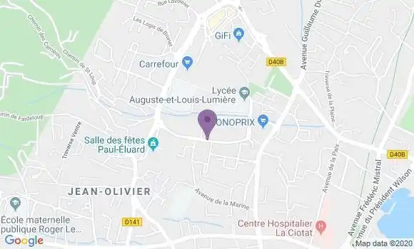Localisation Crédit Agricole Agence de La Ciotat Aurore