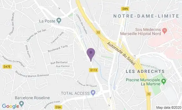 Localisation Crédit Agricole Agence de La Gavotte