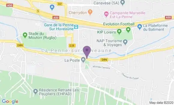 Localisation Crédit Agricole Agence de La Penne sur Huveaune