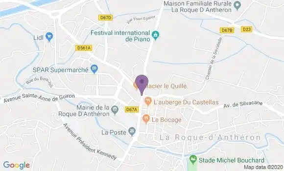 Localisation Crédit Agricole Agence de La Roque d