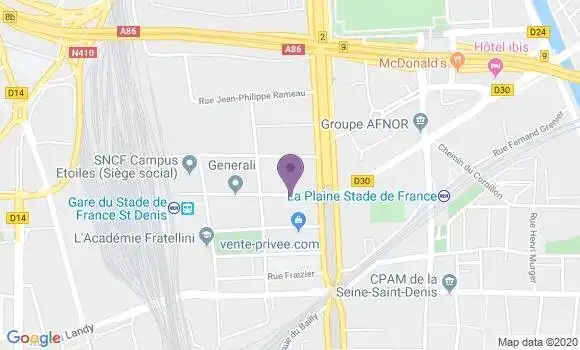 Localisation LCL Agence de La Plaine Saint Denis Eurostade