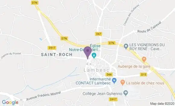 Localisation Crédit Agricole Agence de Lambesc
