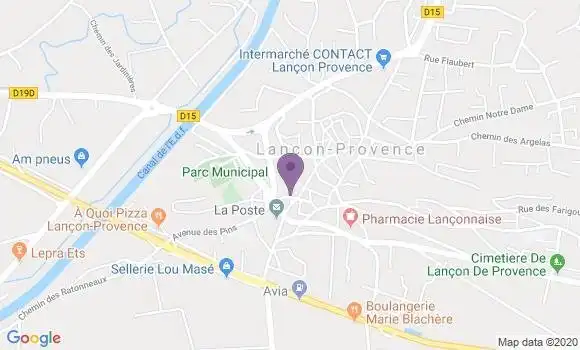 Localisation Crédit Agricole Agence de Lançon de Provence