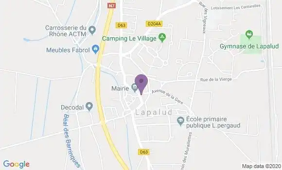 Localisation Crédit Agricole Agence de Lapalud