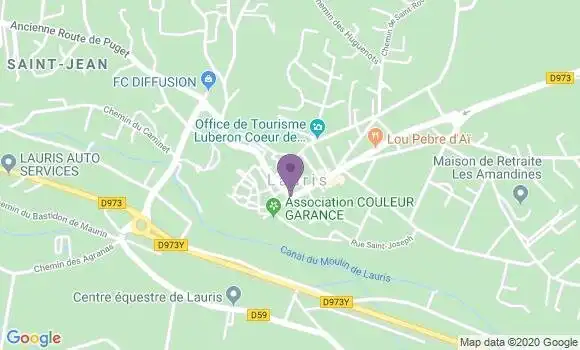Localisation Crédit Agricole Agence de Lauris