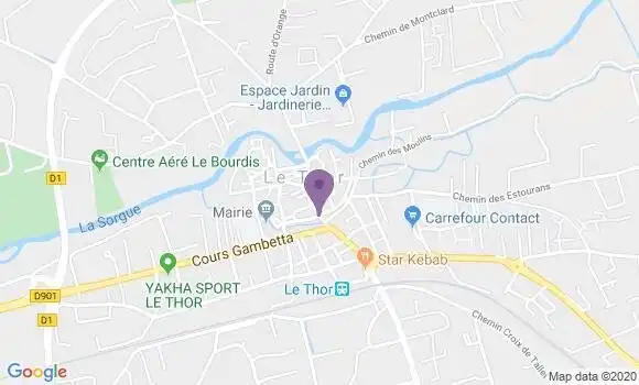 Localisation Crédit Agricole Agence de Le Thor