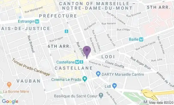 Localisation Crédit Agricole Agence de Marseille Baille