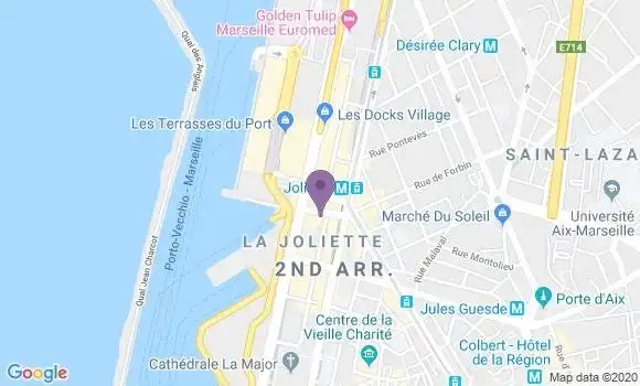 Localisation Crédit Agricole Agence de Marseille Joliette