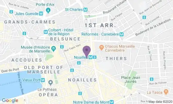 Localisation Crédit Agricole Agence de Marseille la Canebière