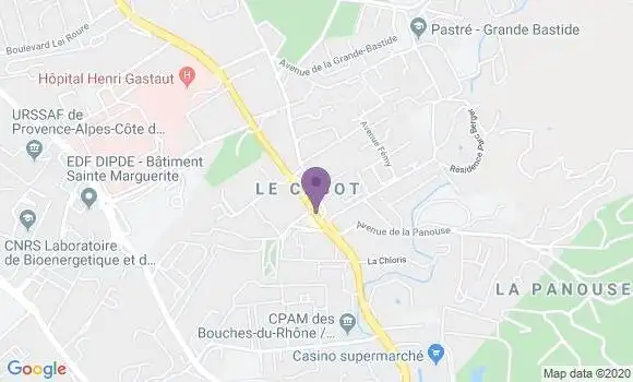 Localisation Crédit Agricole Agence de Marseille le Cabot