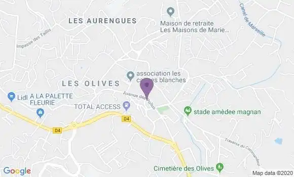 Localisation Crédit Agricole Agence de Marseille les Olives