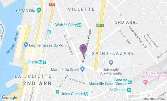 Localisation Crédit Agricole Agence de Marseille Marceau