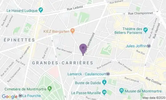 Localisation LCL Agence de Paris Grandes Carrières