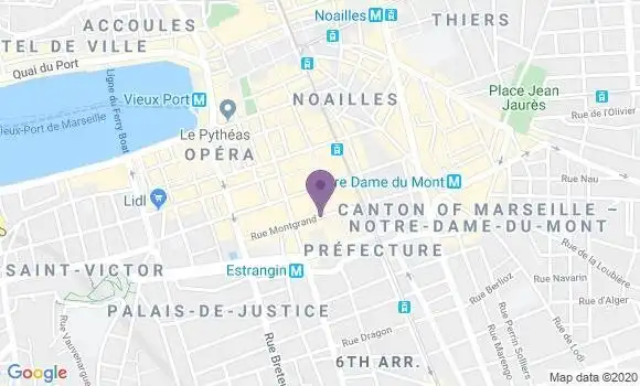 Localisation Crédit Agricole Agence de Marseille Montgrand