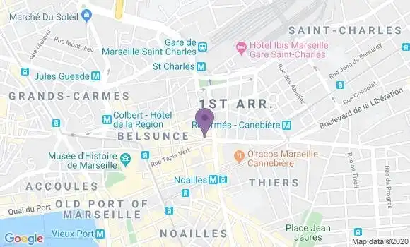 Localisation Crédit Agricole Agence de Marseille Saint Louis