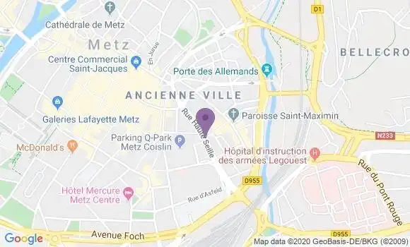 Localisation LCL Agence de Metz
