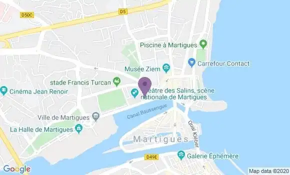 Localisation Crédit Agricole Agence de Martigues Ferrières