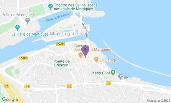 Localisation Crédit Agricole Agence de Martigues Jonquières