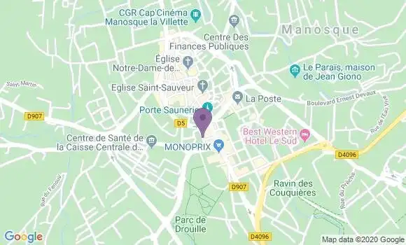 Localisation LCL Agence de Manosque