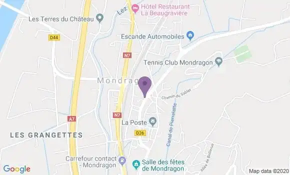 Localisation Crédit Agricole Agence de Mondragon