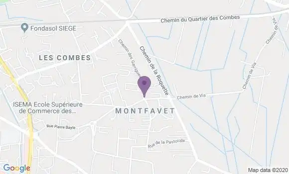 Localisation Crédit Agricole Agence de Montfavet Avignon Agroparc