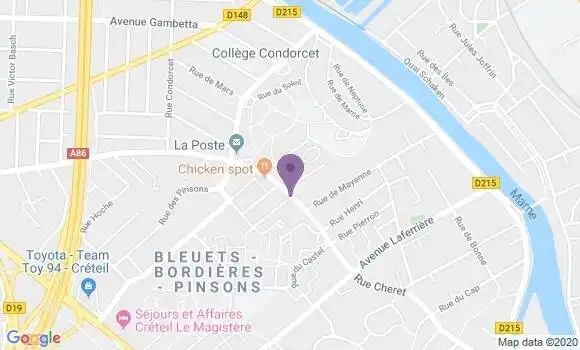Localisation LCL Agence de Créteil Cheret