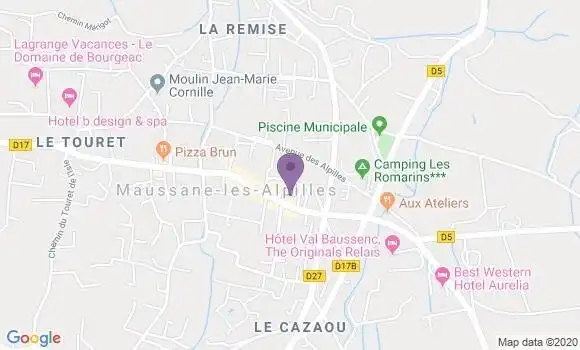 Localisation Crédit Agricole Agence de Mouriès