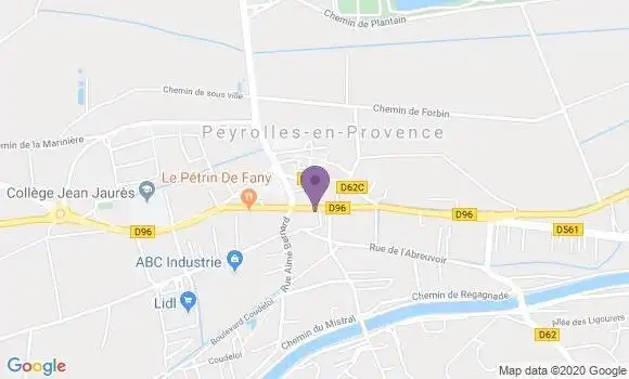 Localisation Crédit Agricole Agence de Peyrolles