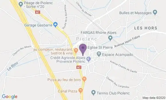 Localisation Crédit Agricole Agence de Piolenc