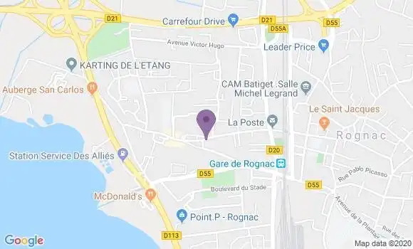 Localisation Crédit Agricole Agence de Rognac