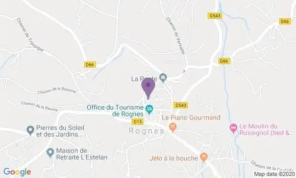Localisation Crédit Agricole Agence de Rognes