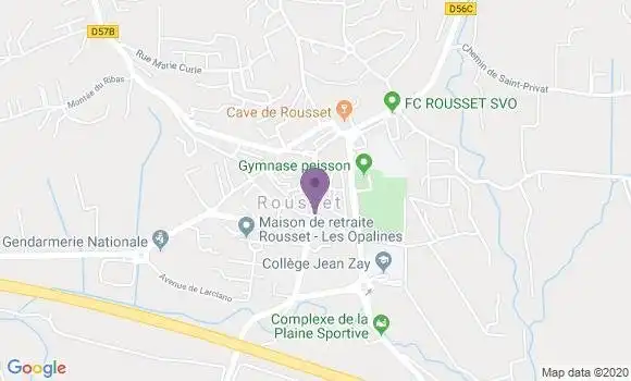 Localisation Crédit Agricole Agence de Rousset