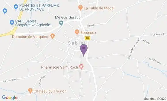 Localisation Crédit Agricole Agence de Sablet