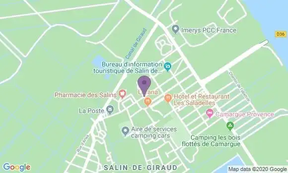 Localisation Crédit Agricole Agence de Salin de Giraud