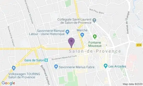 Localisation Crédit Agricole Agence de Salon de Provence