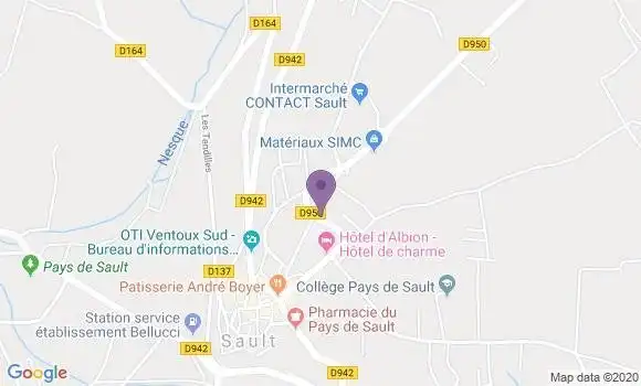 Localisation Crédit Agricole Agence de Sault
