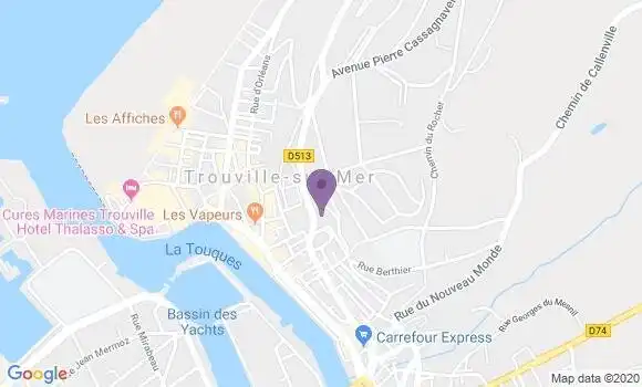 Localisation LCL Agence de Trouville sur Mer
