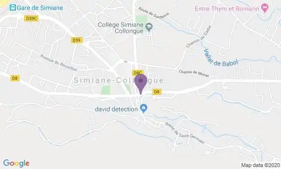 Localisation Crédit Agricole Agence de Simiane Collongue