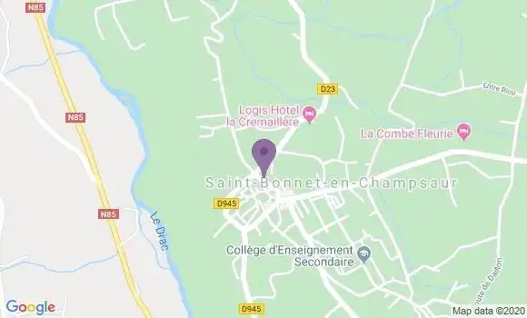 Localisation Crédit Agricole Agence de Saint Bonnet