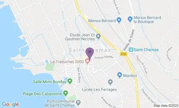 Localisation Crédit Agricole Agence de Saint Chamas
