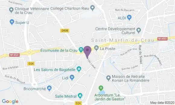 Localisation Crédit Agricole Agence de Saint Martin de Crau