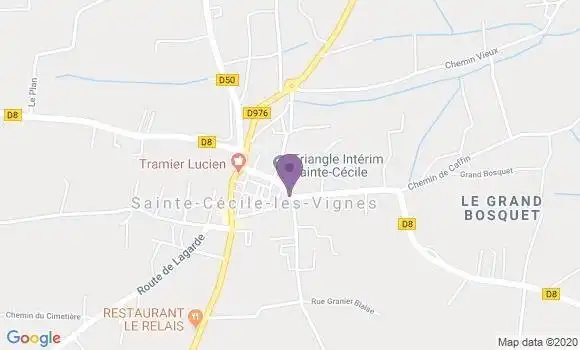 Localisation Crédit Agricole Agence de Sainte Cécile les Vignes