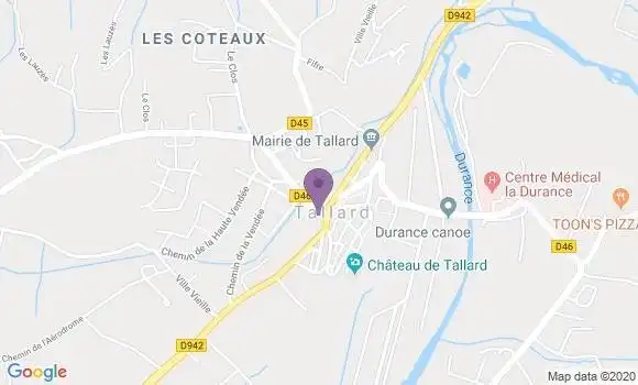 Localisation Crédit Agricole Agence de Tallard